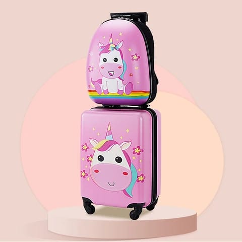 Cartoon Themed Kids Trolley Bags | 18 Inch Children's Suitcase on Wheels