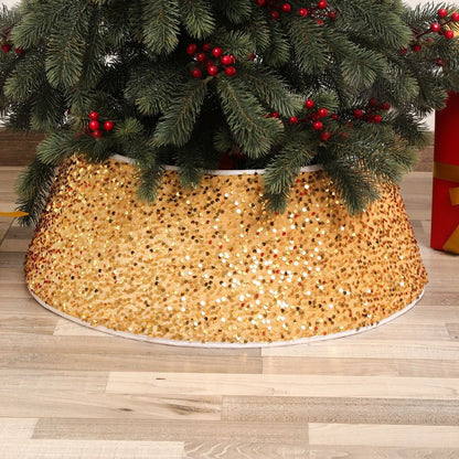 Christmas Tree Decorations | Creative Printed Sequins Stereoscopic Tree Skirt | Tree Bottom Decoration