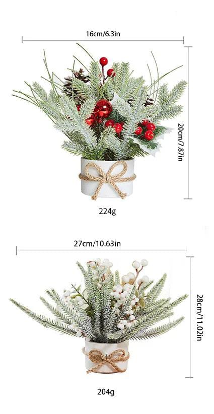 1Pc Tabletop Exquisite Mini Christmas Tree Stump | Cute Home Christmas Festival Party Decoration Ornament