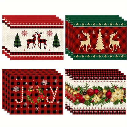 1pc Christmas Placemats for Dining Table | Festive Table Mats for Kitchen & Dining Decoration