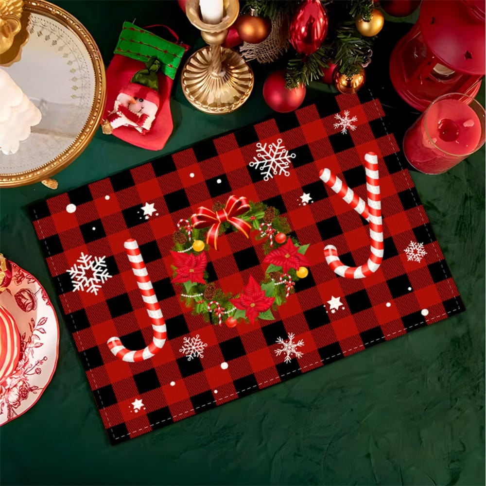 1pc Christmas Placemats for Dining Table | Festive Table Mats for Kitchen & Dining Decoration