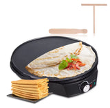 28cm Mini Electric Pancake Maker | 800W NonStick Crepe & Chapati Maker | Flatbread & Tortilla Maker