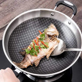 34cm Antiscalding Stainless Steel Deep Pan  Perfect for Deep Frying