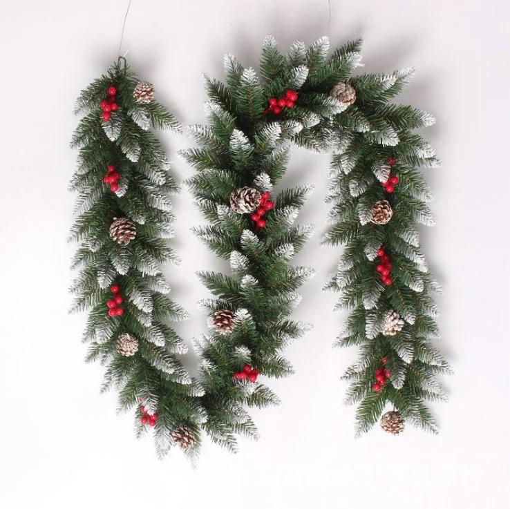 2.5M Premium Natural Green Garland with Pinecones and Berries