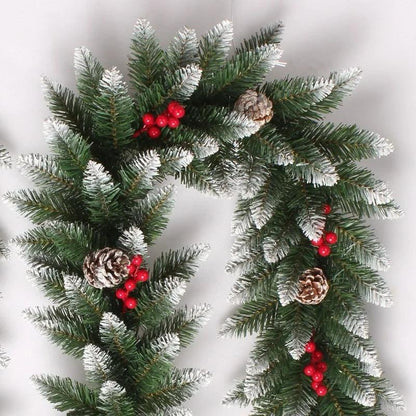 2.5M Premium Natural Green Garland with Pinecones and Berries