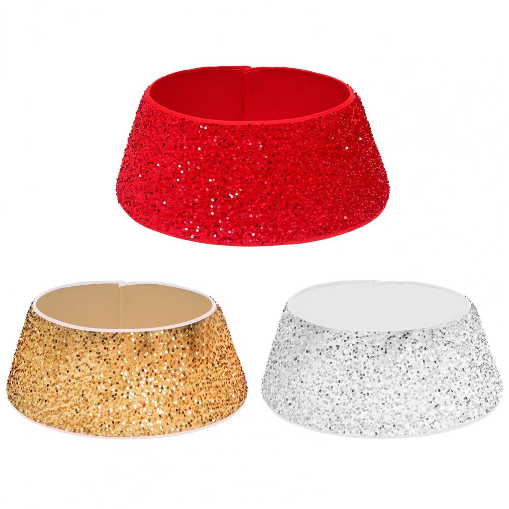 72cm Sequins Christmas Tree Skirt |  Creative Stereoscopic Tree Base Decor