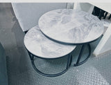 Luxury Pure Marble Top Nesting Coffee Tables  Elegant Modern Design