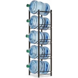 Furaha Finds 5Tier Water Bottle Holder Rack  Space saving organizer for bottled water storage at home, office, and gym