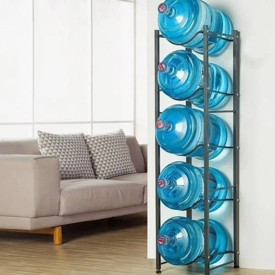 Furaha Finds 5Tier Water Bottle Holder Rack  Space saving organizer for bottled water storage at home, office, and gym