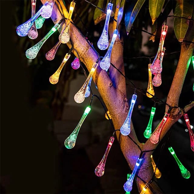 Solar Powered Tear Drop Garden Led Lights