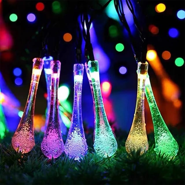 Solar Powered Tear Drop Garden Led Lights