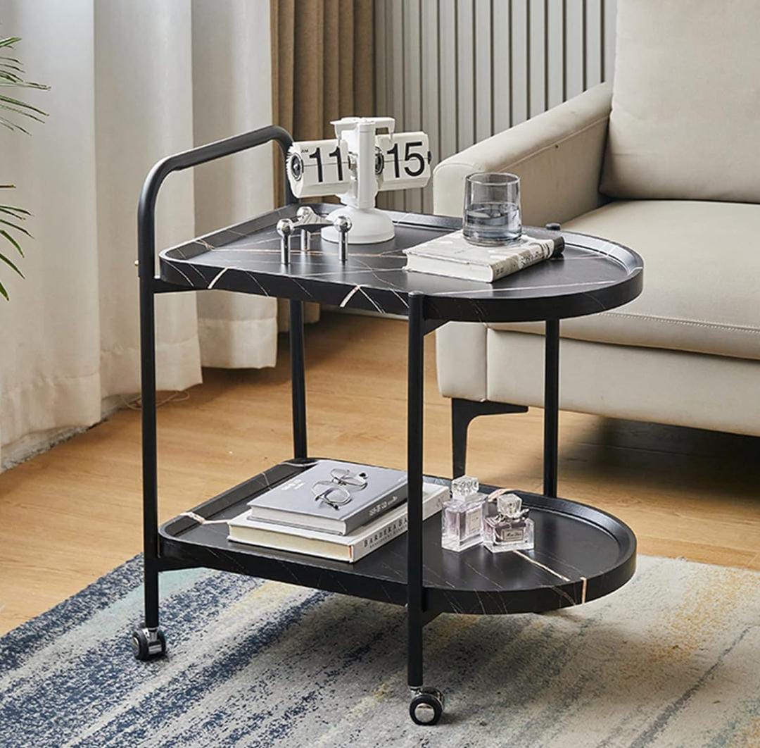 Multipurpose Small Coffee Table with Wheels