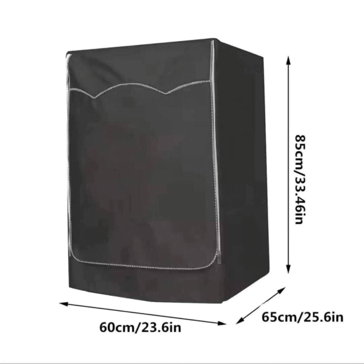 Premium Waterproof/Sunproof/Dustproof Front Load Washing Machine Cover  Black  High Quality Oxford Material