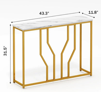 Hallway Console Table | MDF with Steel Frame | 120 x 30 x 60 cm | Up to 30 kg Load Capacity