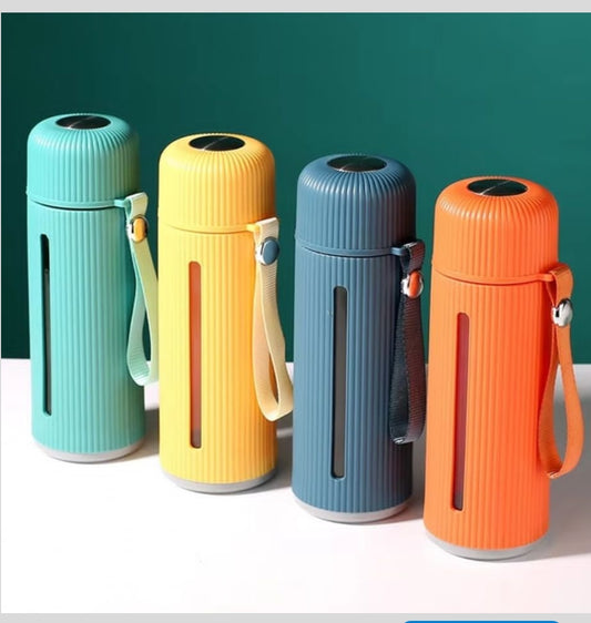 High Quality  Portable 500ml Borosilicate Glass Water Travel Bottle  | Leak-Proof Water Bottle