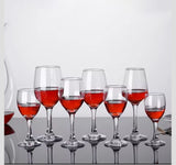 6 Piece Wine Glasses Set | Elegant Stemmed Glasses for Red, White, and Sparkling Wine