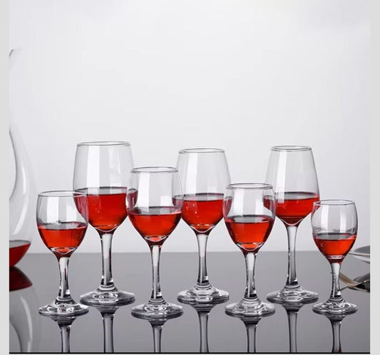 6 Piece Wine Glasses Set | Elegant Stemmed Glasses for Red, White, and Sparkling Wine