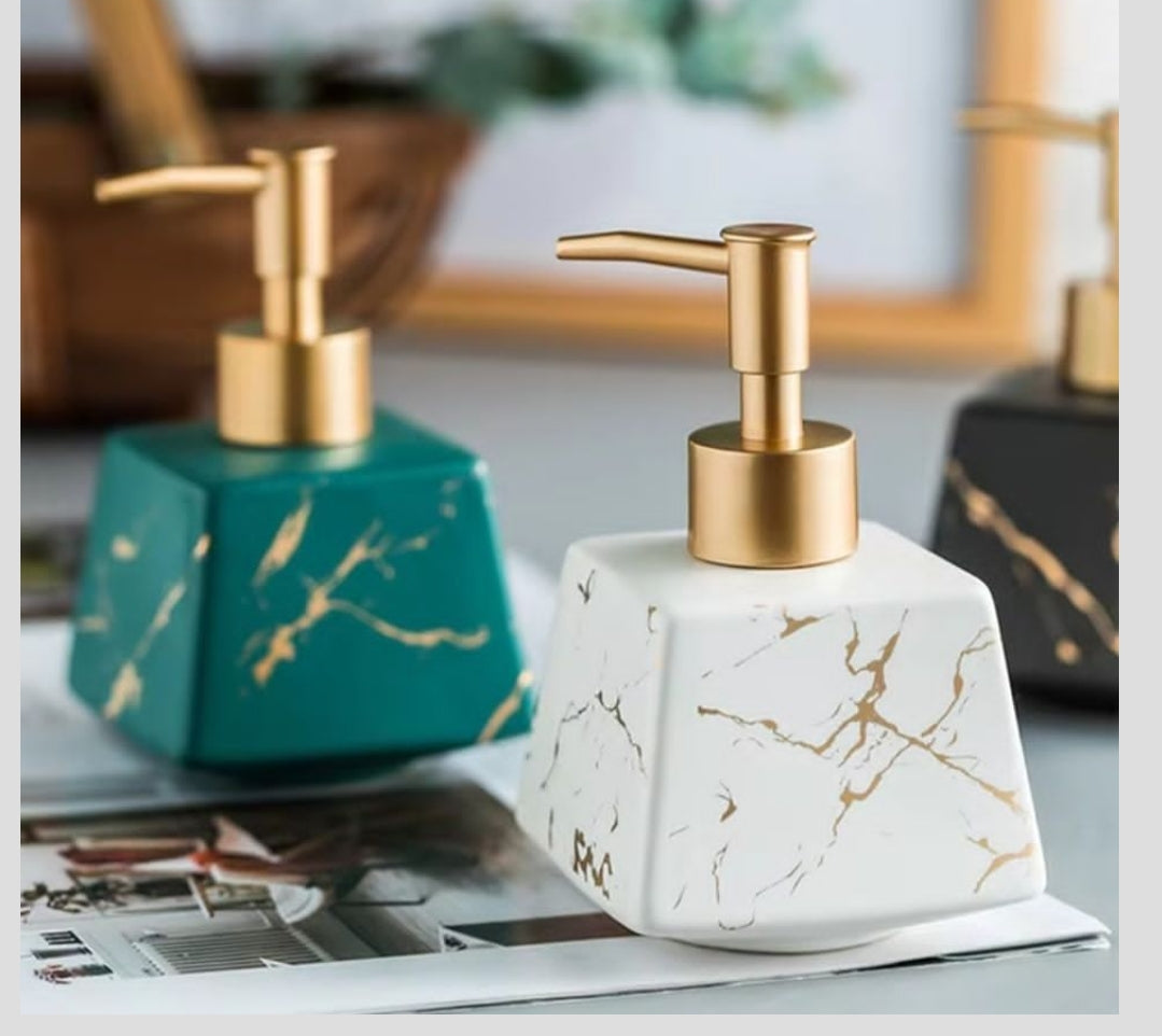 Marble Classy Ceramic 270ml Soap Dispenser