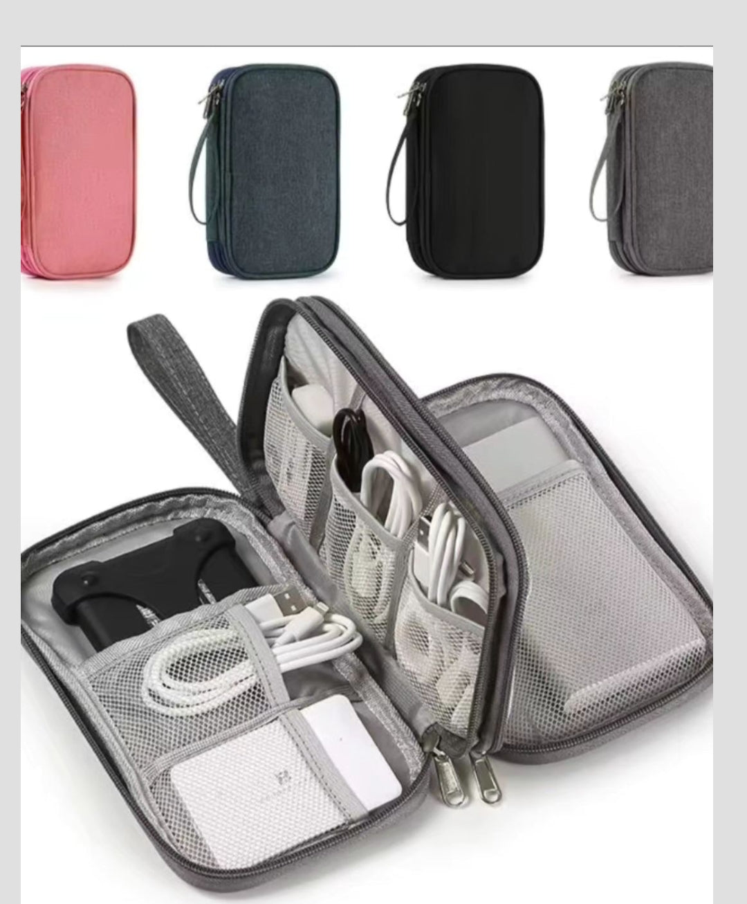 Multipurpose Waterproof Portable Cable Bag Organizer Storage Bag | Travel | Office | Home | Multiple Colors