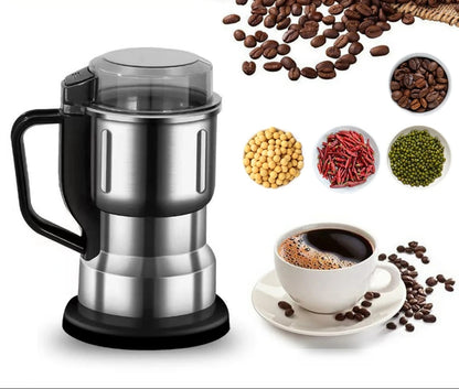 500ml Electric Stainless Steel Coffee Grinder with Handle | Portable and Efficient Coffee Grinding