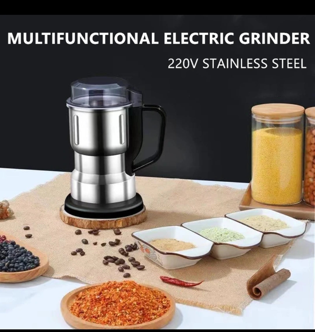 500ml Electric Stainless Steel Coffee Grinder with Handle | Portable and Efficient Coffee Grinding