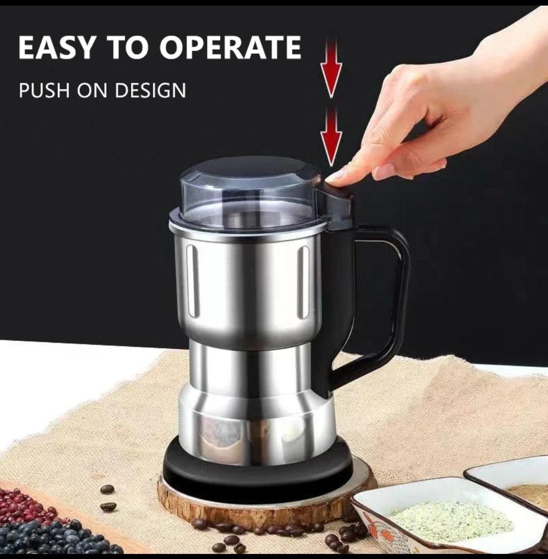 500ml Electric Stainless Steel Coffee Grinder with Handle | Portable and Efficient Coffee Grinding