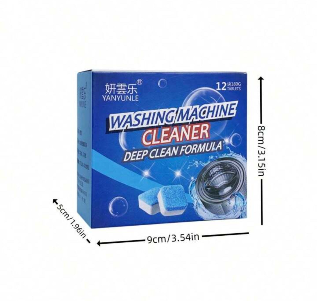 Drum Washing Machine Antibacterial Cleaning Tablets – Powerful Decontamination, 12pcs Set, Suitable for All Washing Machines