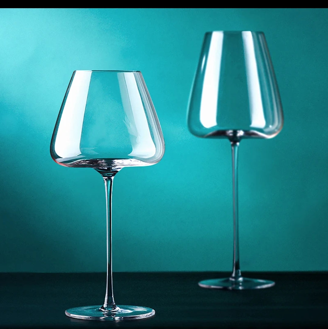 High Quality 2pc Large Capacity Crystal Wine Glasses – 600ml Elegant Glasses for Red & White Wine