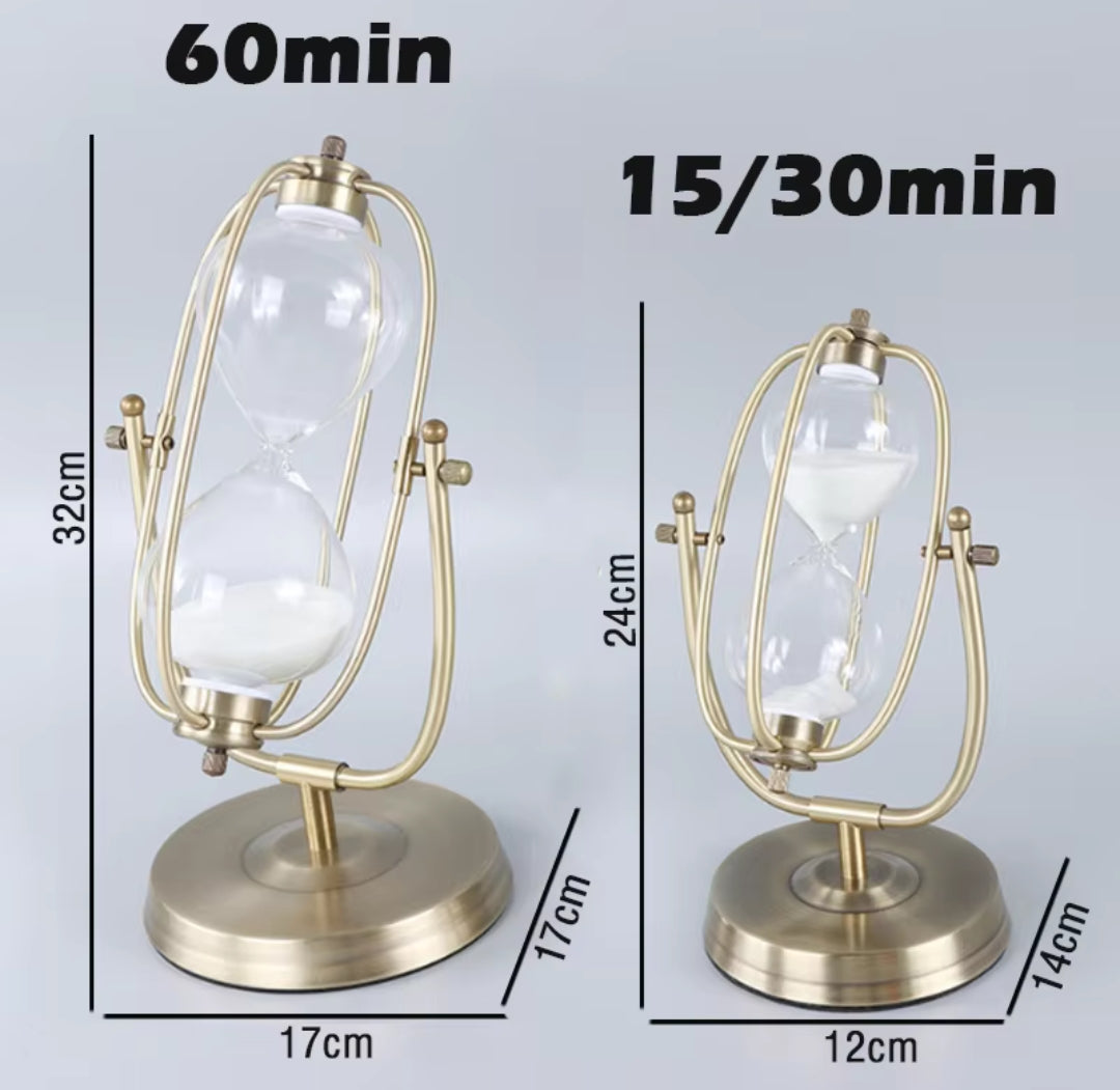 High Quality Rotatable Metallic Sand Hourglass | 1 Hour Timer for Home Décor |  Home Décor, Offices