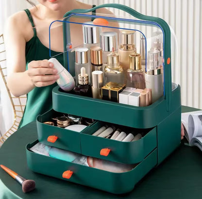 Acrylic 3 Drawer Dome Cosmetics Organizer Available in 3 Fancy Colors