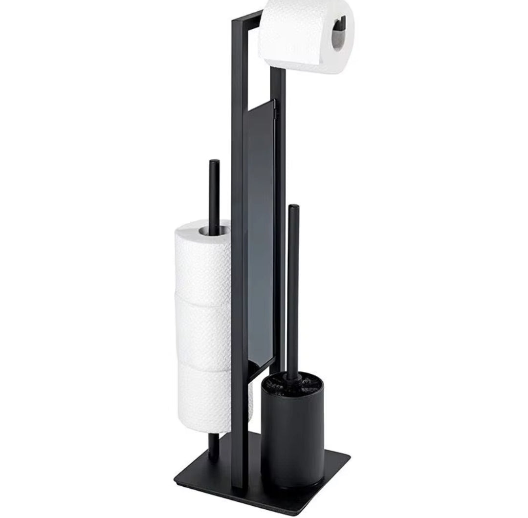 Free Standing Metal Tissue Holder  Elegant and Fashionable (Silver & Black)