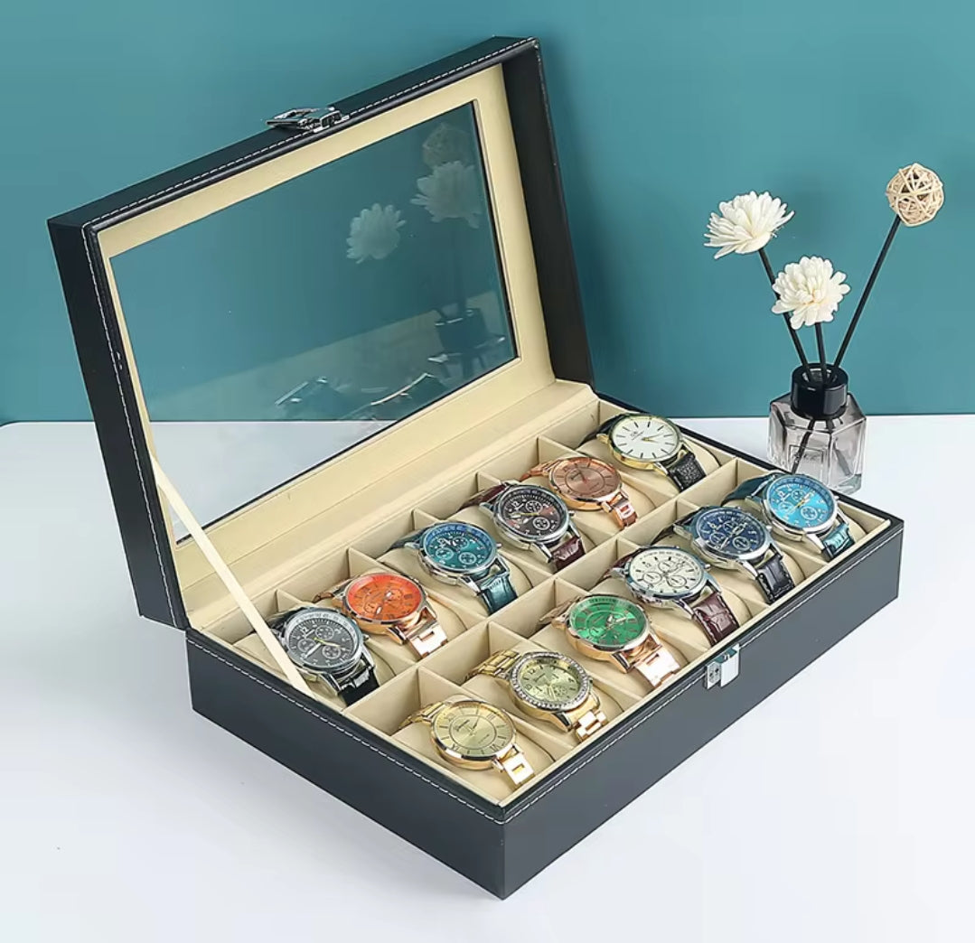 12 Slots Watch Organizer/Storage Box Dust | Free Protection for Business and Personal Use