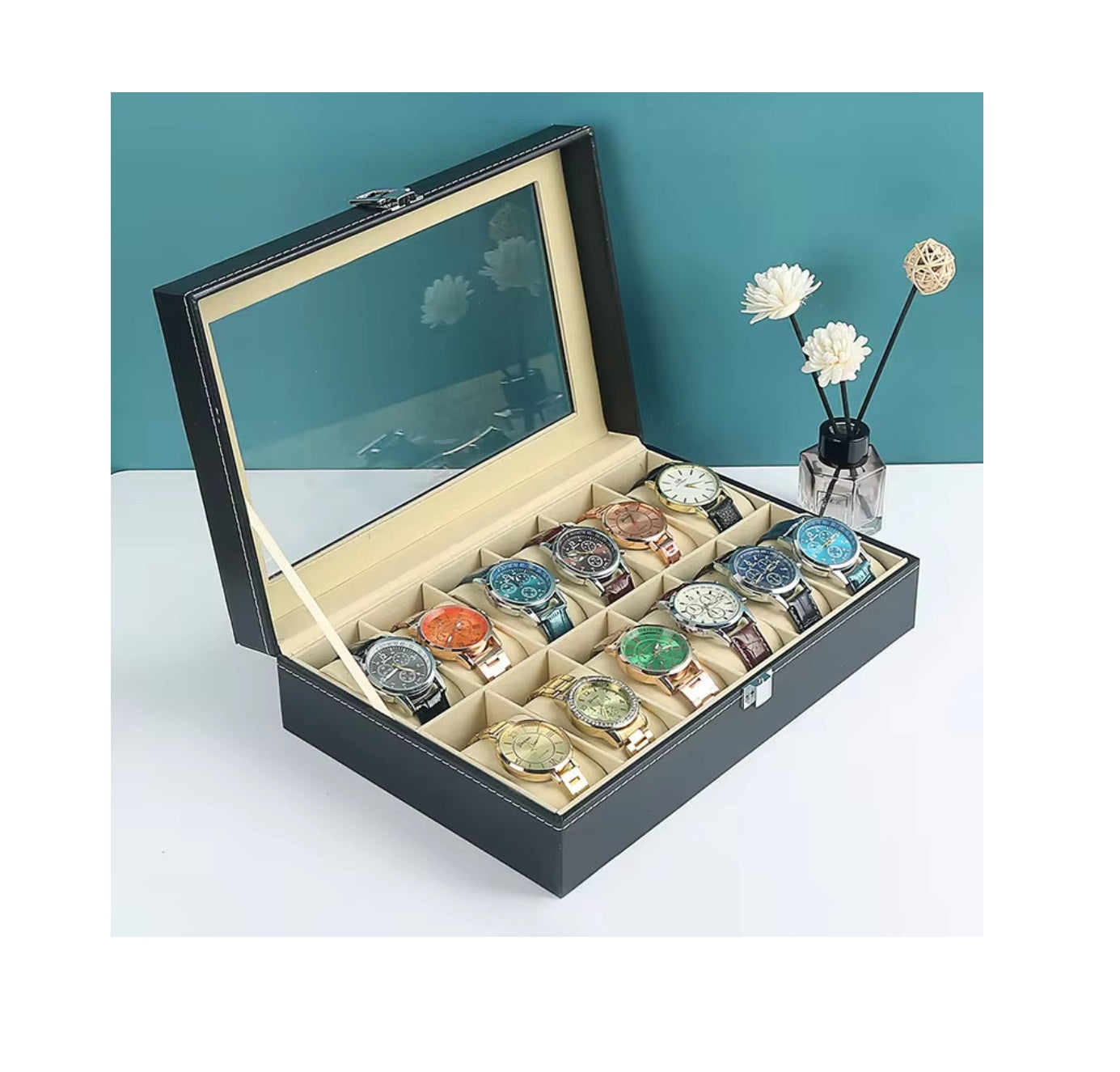 12 Slots Watch Organizer/Storage Box Dust | Free Protection for Business and Personal Use