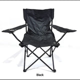 Lightweight Foldable Camping Arm Chair | Waterproof Canvas with Metallic Frame | Available in Blue, Red, Green, Black