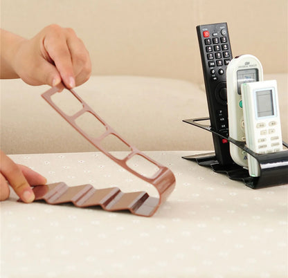 4 Slot Plastic Remote Control Holder Desktop Organizer for Home Appliances, Phone, and Sundries.