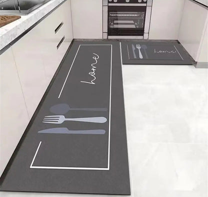 2pc Kitchen Anti-Slip Mats Set  Large 120x40cm & Medium 60x40cm, Durable and Non Slip