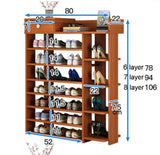 Multi layer Storage Organizer|Shoe Rack Dustproof & Space Saving with Heavy Duty Design (Dark Brown)