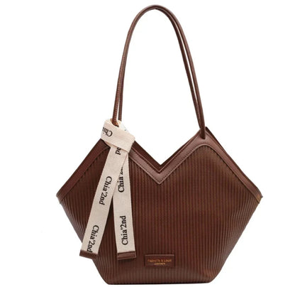 The Love Design Tote Bag Stylish and Spacious 40x14x21cm, Brown, Perfect for Everyday Use