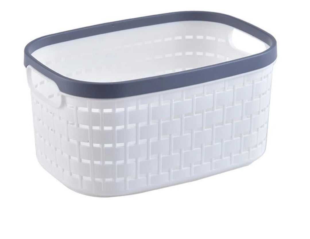 Multi Colored Plastic Organizing & Dustproof Storage Baskets Large 37x25x15cm, Durable PP Material for Home & Office