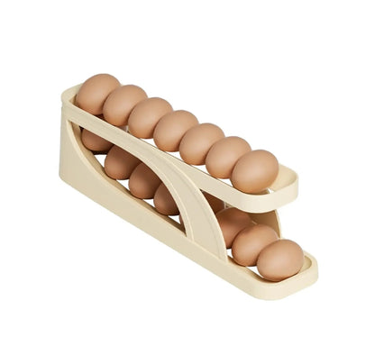 Space-Saving Egg Dispenser Holds Up to 14 Eggs, Durable Egg Holder for Kitchen Organization