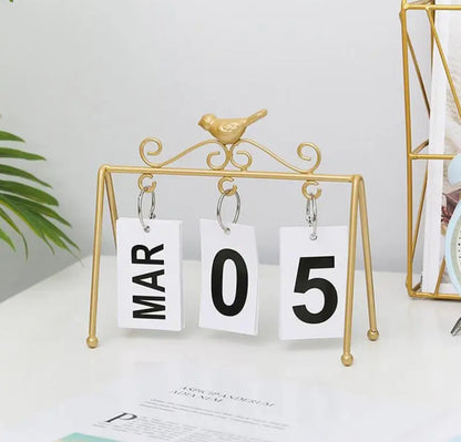 Elegant Desk Calendar Available in Black and Gold, Perfect for Home or Office Organization