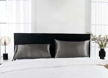 Satin Silk Bed Pillowcases Luxurious and Soft, 50x75cm, Available in Grey, Beige, Navy Blue, and Pink