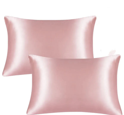 Satin Silk Bed Pillowcases Luxurious and Soft, 50x75cm, Available in Grey, Beige, Navy Blue, and Pink