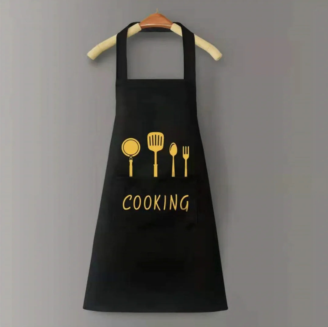 Durable Adults Kitchen Aprons Waterproof, Adjustable Cooking & Baking Aprons with Pockets