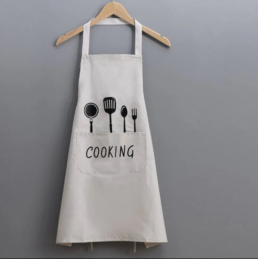 Durable Adults Kitchen Aprons Waterproof, Adjustable Cooking & Baking Aprons with Pockets