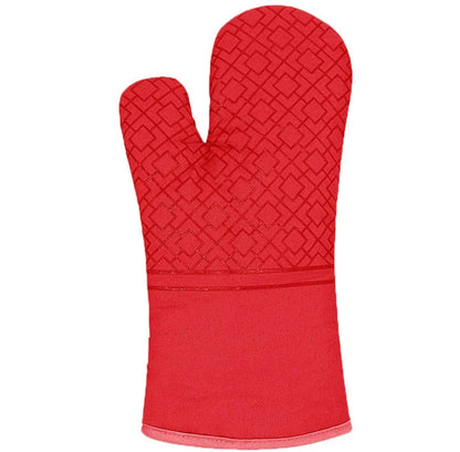 Heat Resistant 4 Piece Oven Mitts and Pot Holders Set  Antiskid, Breathable, High Heat Protection for Kitchen, Available in Red, Grey, Black