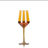 Elegant Gold Shapely Wine Glass Large 539ml Capacity, Premium Glassware for Special Occasions