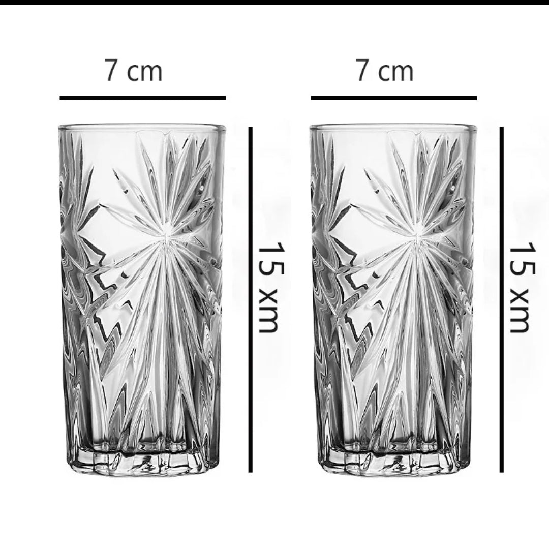 Set of 6 Quality Heavy Water Glasses Durable and Stylish Drinking Glasses for Everyday Use