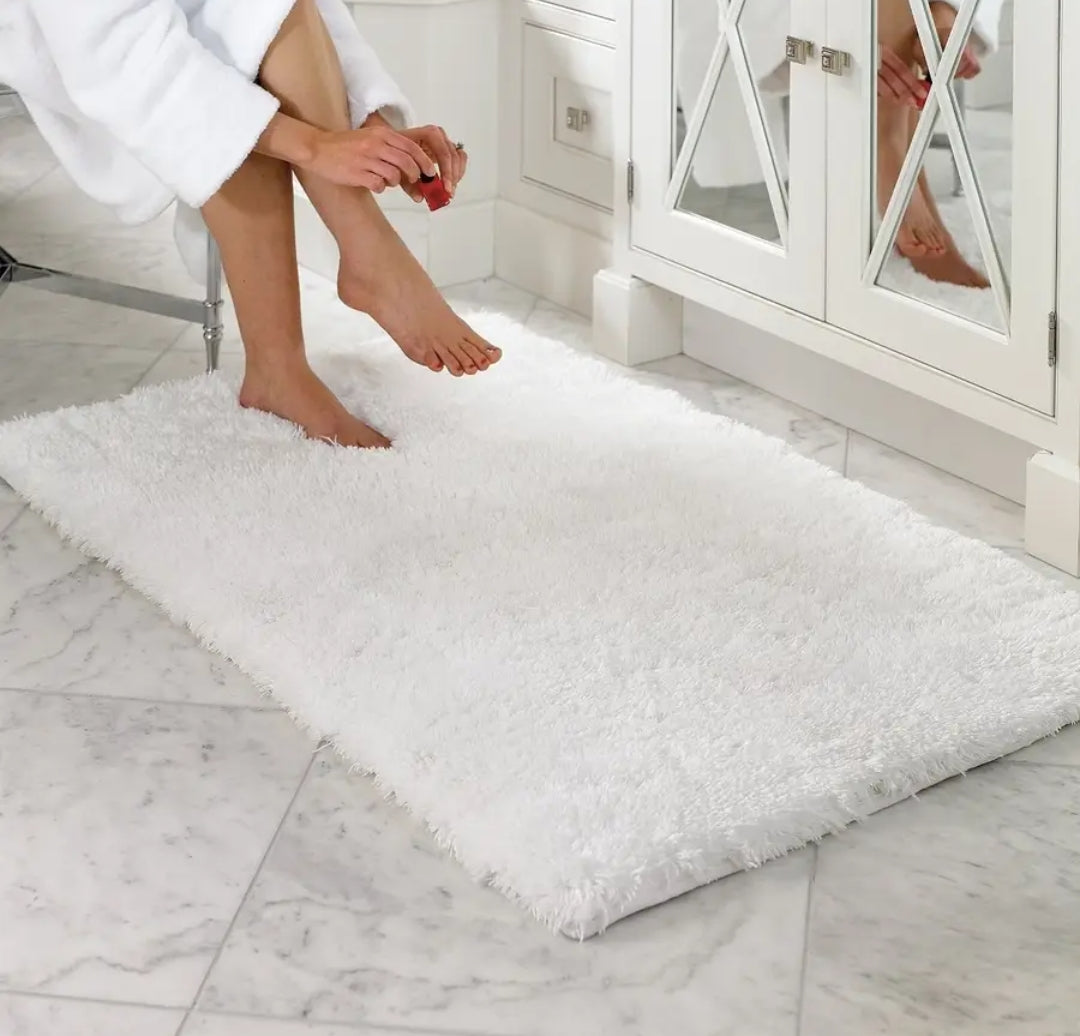 Premium Quality 100% Cotton Bath|Bedside Mat Soft & Absorbent, 80cm x 50cm