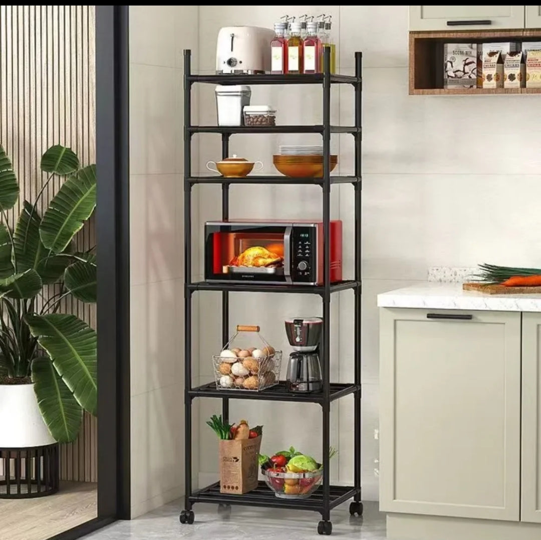 Multipurpose Metallic Rack  Strong and Sturdy, Anti-Rust Storage Shelf for Kitchen, Living Room, Bathroom, and More